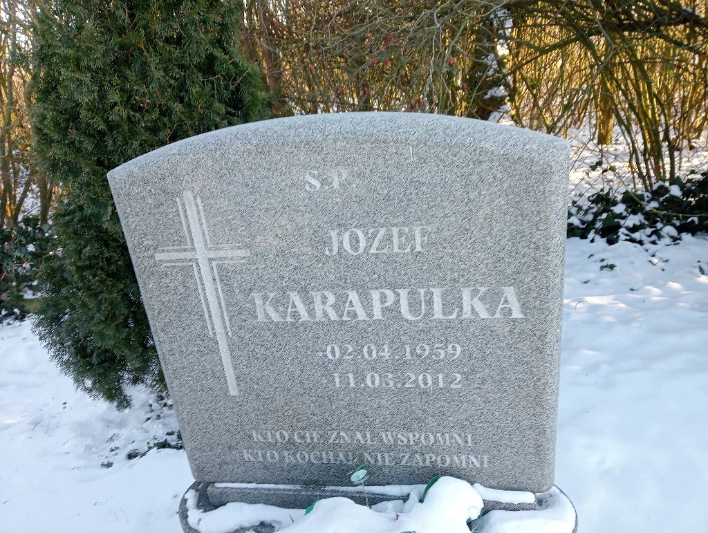 Józef Karapulka 1959 Widuchowa - Grobonet - Wyszukiwarka osób pochowanych